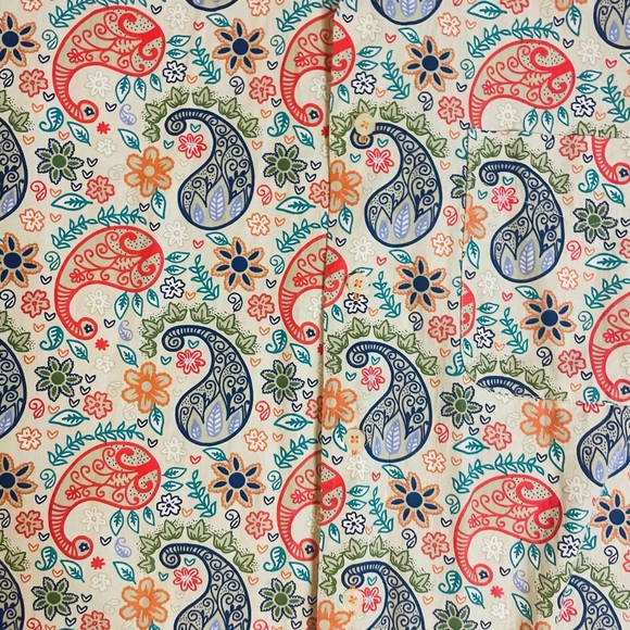 Mens Alan Flusser Longsleeve Bright Vivid Paisley Button Down Shirt Size Small - Picture 4 of 8